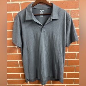 True Classic Gray Polo Shirt Men’s Medium Short Sleeve Soft Stretch